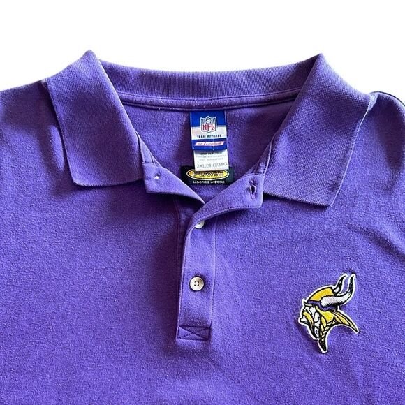 Reebok NFL Team Apparel Mens Minnesota Vikings Polo Shirt - Picture 1 of 9